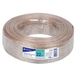 Cables para bocina dúplex Volteck polarizado transparente 100 metros