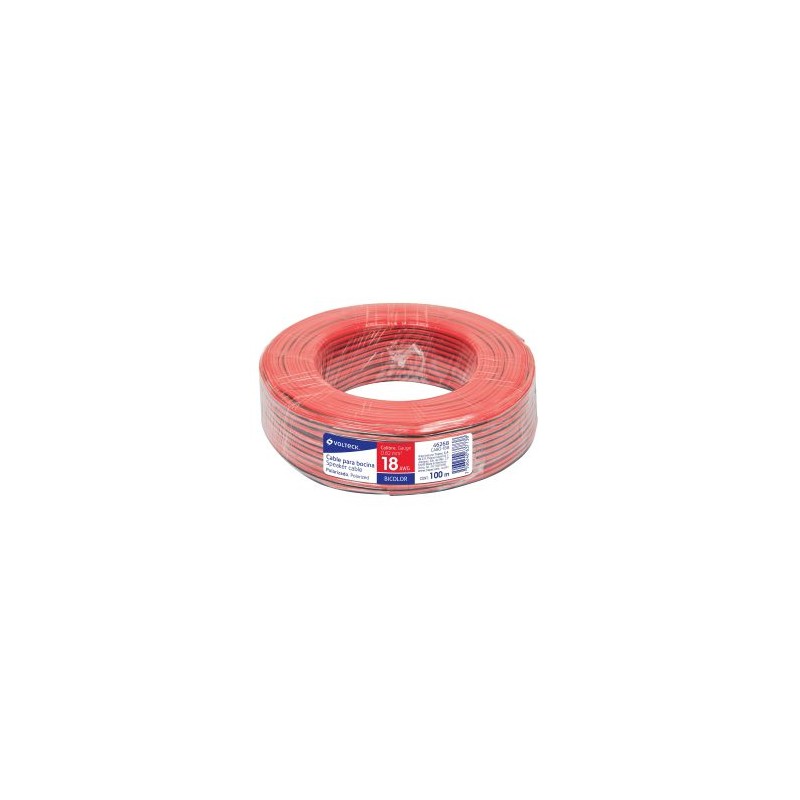 Cables para bocina dúplex Volteck polarizados bicolor 100 metros
