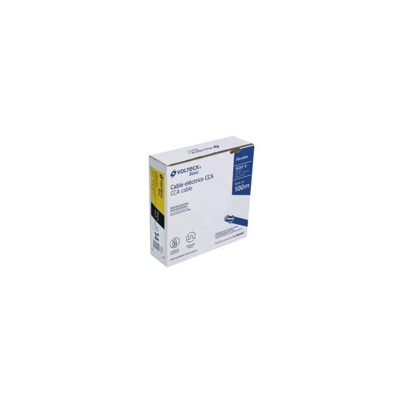 Caja de cable CCA negro Volteck Basic 100 metros