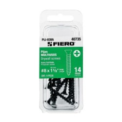 Blíster con 14 tornillos multiusos Fiero 8 x 1-1/2“ Mod. PIJ-838A