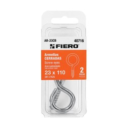 Blíster con armellas cerradas Fiero de 23 x 110 Mod. AR-23CB