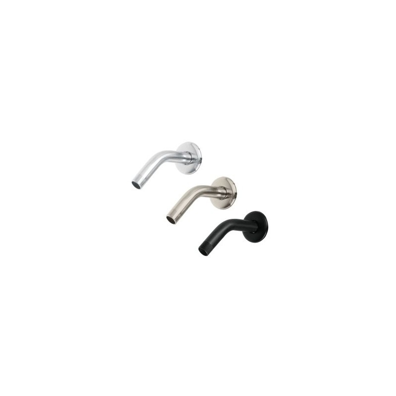 Brazo y chapetón para regadera Foset Aqua de acero inoxidable