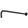 Brazo y chapetón para regadera Foset Túbig negro mate 50 centímetros Mod. BCH-650M