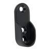 Brida Hermex negra para tubo ovalado de clóset Mod. BTO-5N