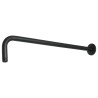 Brazo y chapetón para regadera Foset Túbig negro mate 50 centímetros Mod. BCH-650M