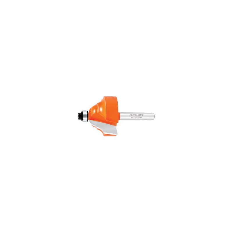 Broca para router, doble romana 1-3/8? con balero, Truper Mod. BROU-DR1-3/8X