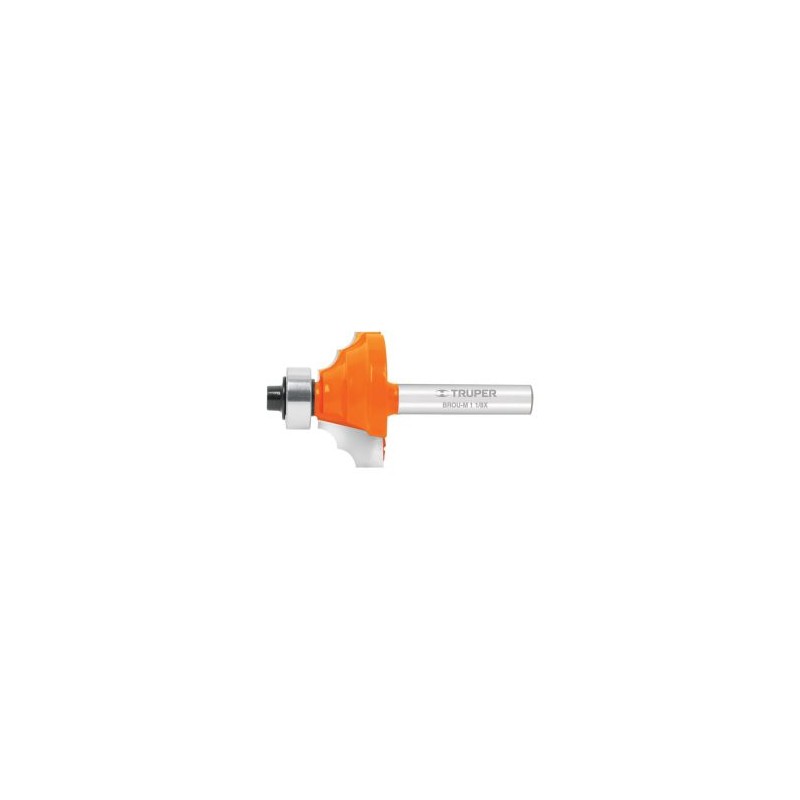 Broca para router, moldura clásica, 1-1/8? con balero Truper Mod. BROU-M1-1/8X