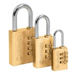 Candados de seguridad Hermex de combinación cuerpo de latón