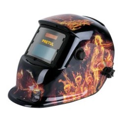 Careta para soldar electrónica Pretul, sombra 9 a 13 Mod. CAREL-11FP