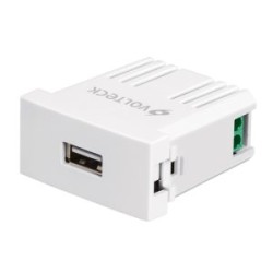 Cargador USB a la pared Volteck 2.1A color blanco Mod. CUSH-OB