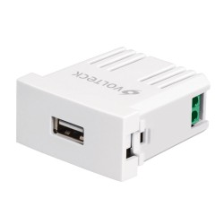 Cargador USB a la pared Volteck 2.1A color blanco Mod. CUSH-OB