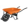 Carretilla con llanta neumatica, bastidor tubular TRUPER 4.5 ft3 Mod. CAT-45ND