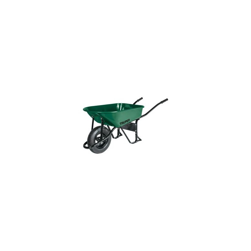 Carretilla con llanta neumatica, bastidor tubular TRUPER 4.75 ft3 Mod. CAT-55ND