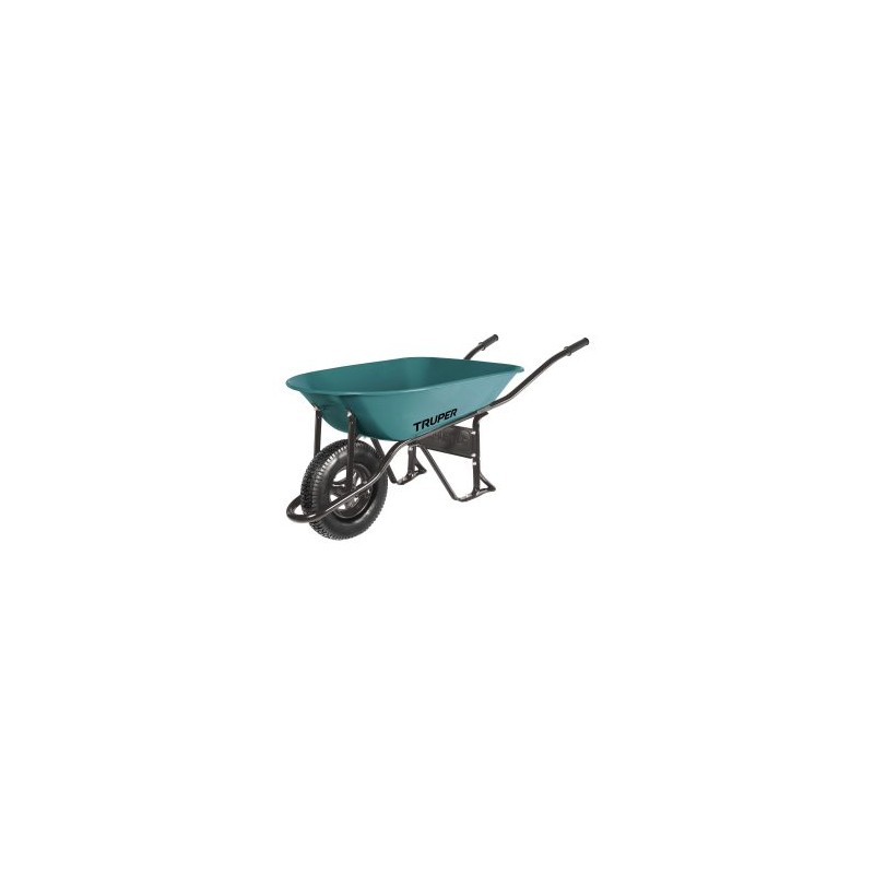 Carretilla con llanta neumatica, bastidor tubular TRUPER 5 ft3 Mod. CAT-15ND