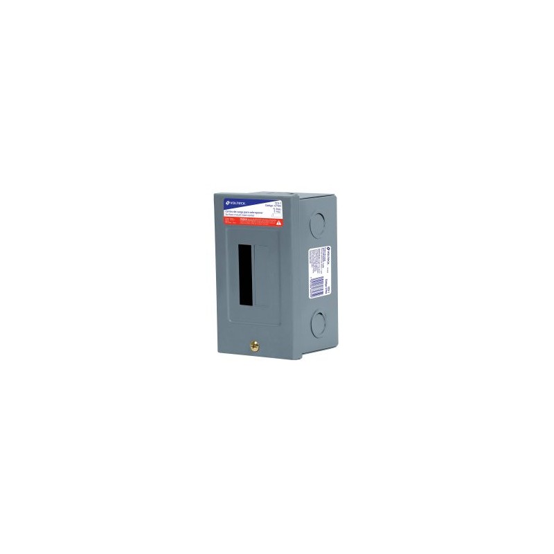 Centro de carga de sobreponer Volteck 1 polo Mod. CCS-1