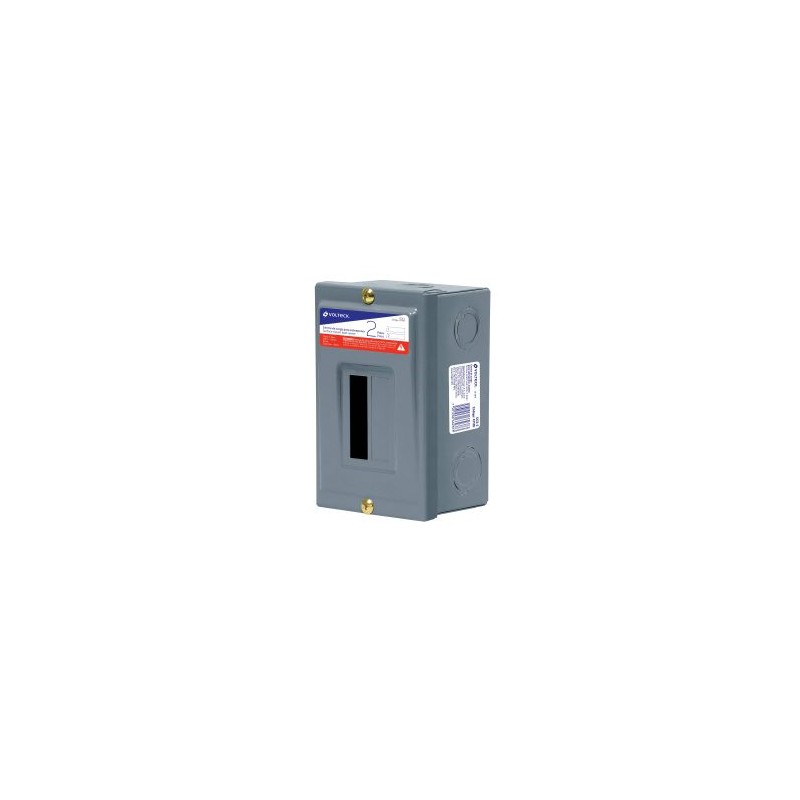 Centro de carga de sobreponer Volteck 2 polos Mod. CCS-2
