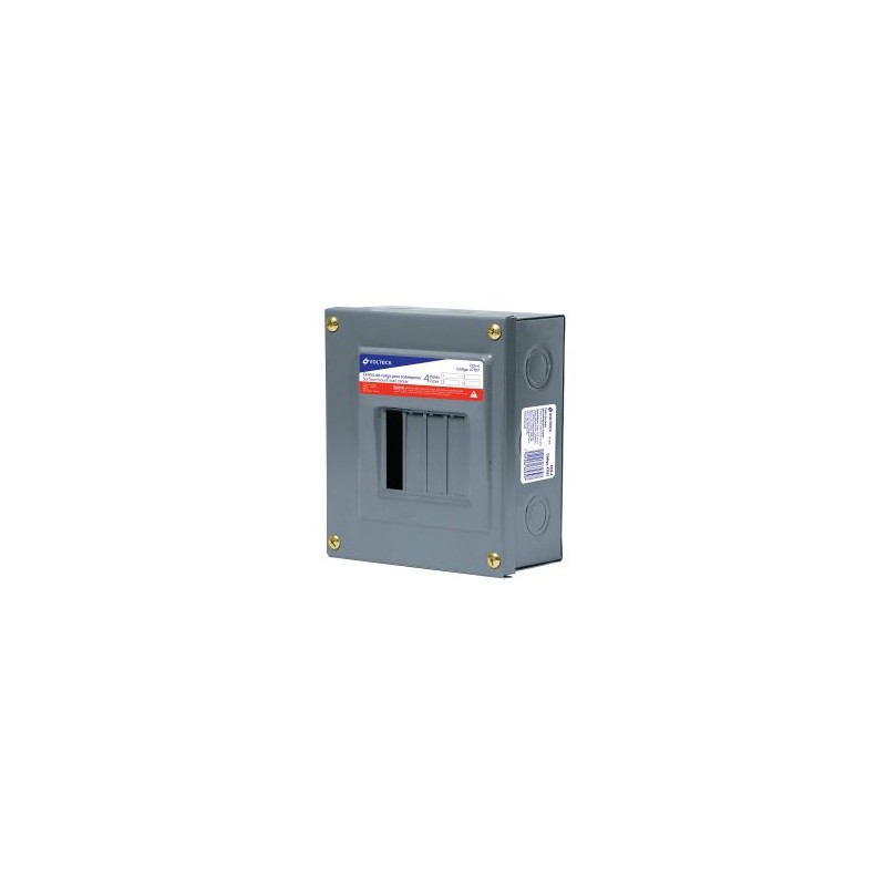 Centro de carga de sobreponer Volteck 4 polos Mod. CCS-4