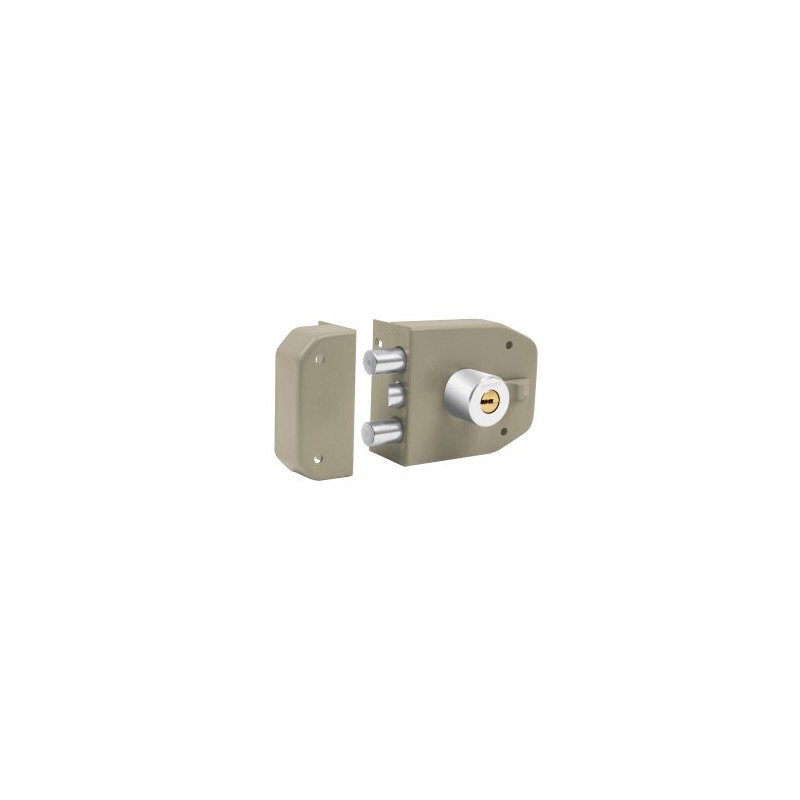 Cerradura de sobreponer 2 barras instala-fácil Hermex llave puntos Mod. CS-92