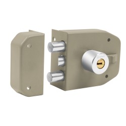 Cerradura de sobreponer 2 barras instala-fácil Hermex llave puntos Mod. CS-92