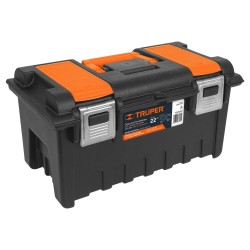 Caja para herramientas con compartimientos, broches metálicos TRUPER 22” Mod. CHA-22S
