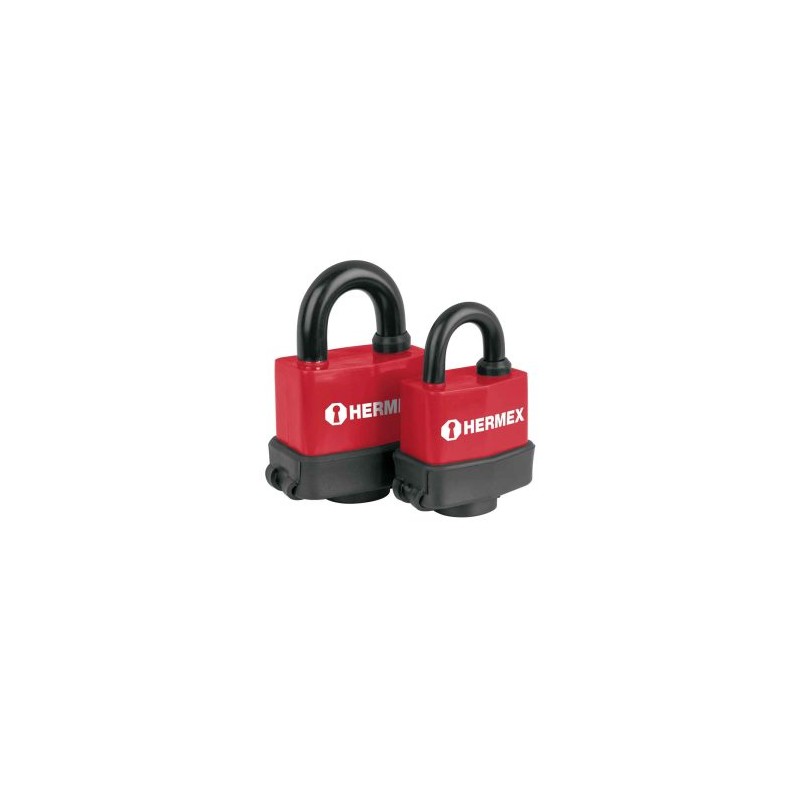Candados de seguridad de acero Hermex cuerpo laminado con cubierta de PVC