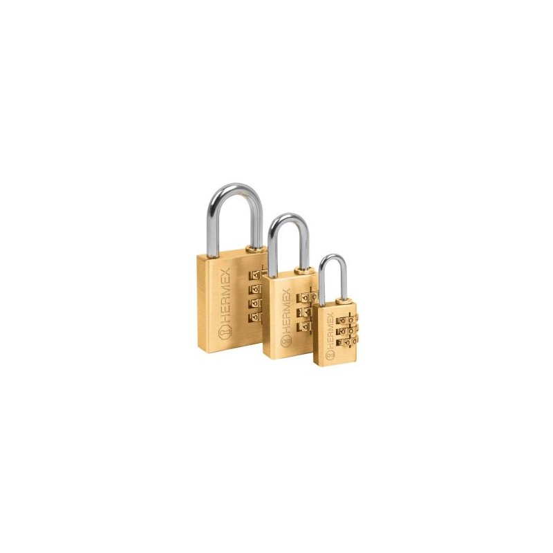 Candados de seguridad Hermex de combinación cuerpo de latón