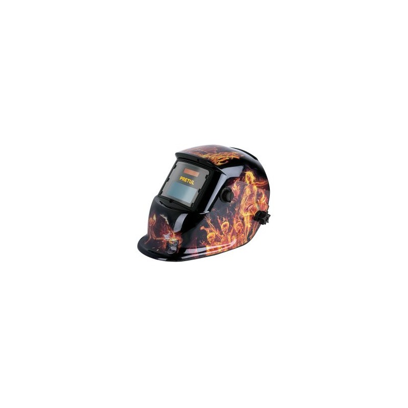 Careta para soldar electrónica Pretul, sombra 9 a 13 Mod. CAREL-11FP