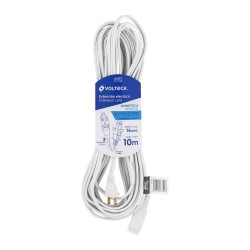 Extensiones domésticas blancas clavija recta Volteck