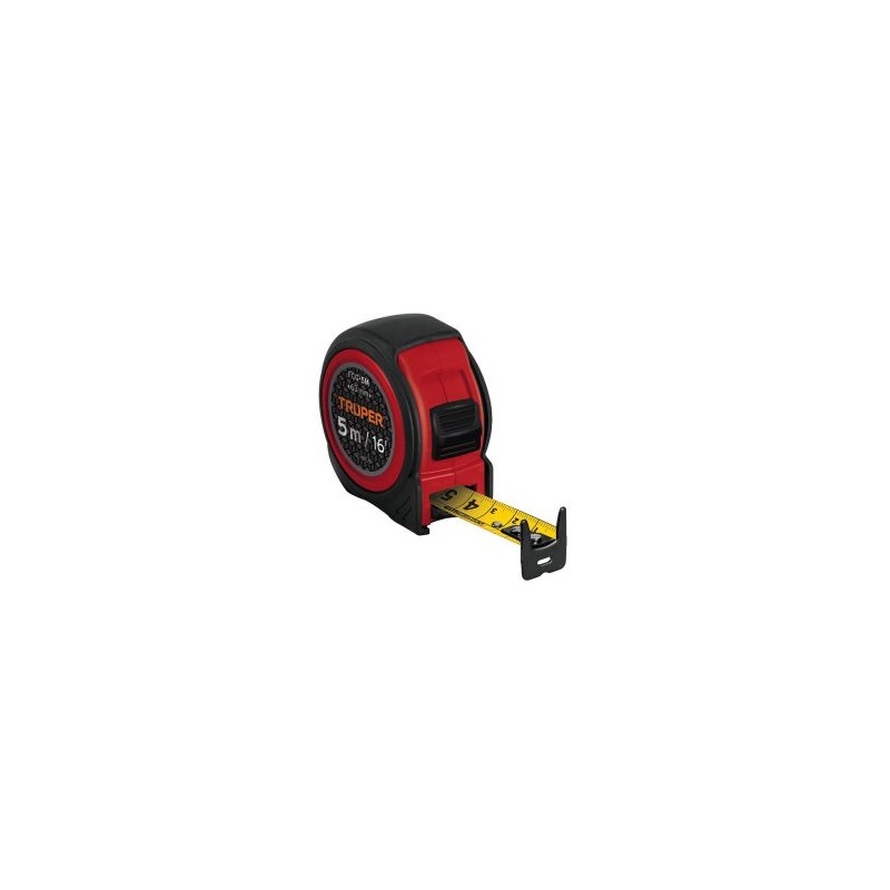 Flexómetro compacto TRUPER contra impactos 5 metros, cinta de 19 mm Mod. FCG-5M