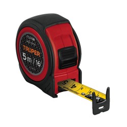 Flexómetro compacto TRUPER contra impactos 5 metros, cinta de 19 mm Mod. FCG-5M