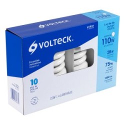 Foco ahorrador Volteck espiral T4 28 W luz de día 4 unidades Mod. F-28EX4