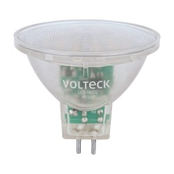 Foco de LED transparente Volteck 3W MR16 base GU5.3 luz cálida Mod. LED-163TC