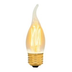 Foco incandescente vintage Volteck 40 W tipo flama Mod. FIV-40F