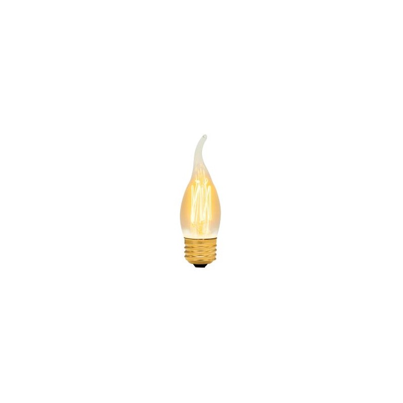 Foco incandescente vintage Volteck 40 W tipo flama Mod. FIV-40F