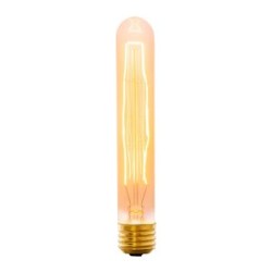 Foco incandescente vintage Volteck 40 W tipo probeta Mod. FIV-40P