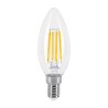 Foco LED tipo vela Volteck 4 W con filamento base E14 luz cálida Mod. LED-V4F4C