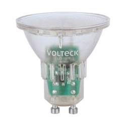 Foco LED Volteck transparente 3 W MR16 base GU10 luz de día Mod. LED-103TF