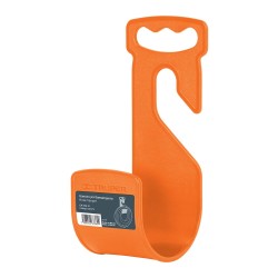 Gancho plástico naranja para manguera de jardín Truper Mod. GA-MA-N