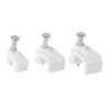 Grapas para cable plano Volteck blancas bolsa 20 piezas
