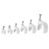 Grapas para cable redondo Volteck blancas bolsa 20 piezas