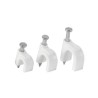 Grapas para cable redondo Volteck blancas bolsa de 500 piezas