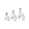 Grapas para cable redondo Volteck blancas bolsa de 500 piezas
