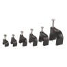 Grapas para cable redondo Volteck negras bolsas con 20 piezas