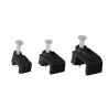 Grapas para cable Volteck negras bolsas con 20 piezas