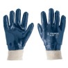 Guantes de seguridad y trabajo de algodón recubiertos de nitrilo puño tejido Mod. GU-835