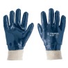 Guantes de seguridad y trabajo de algodón recubiertos de nitrilo puño tejido Mod. GU-835