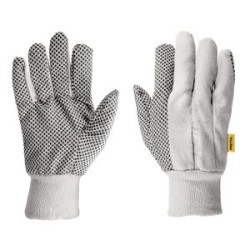Guantes de seguridad y trabajo Pretul de algodón con puntos PVC en palma unitalla Mod. GU-455