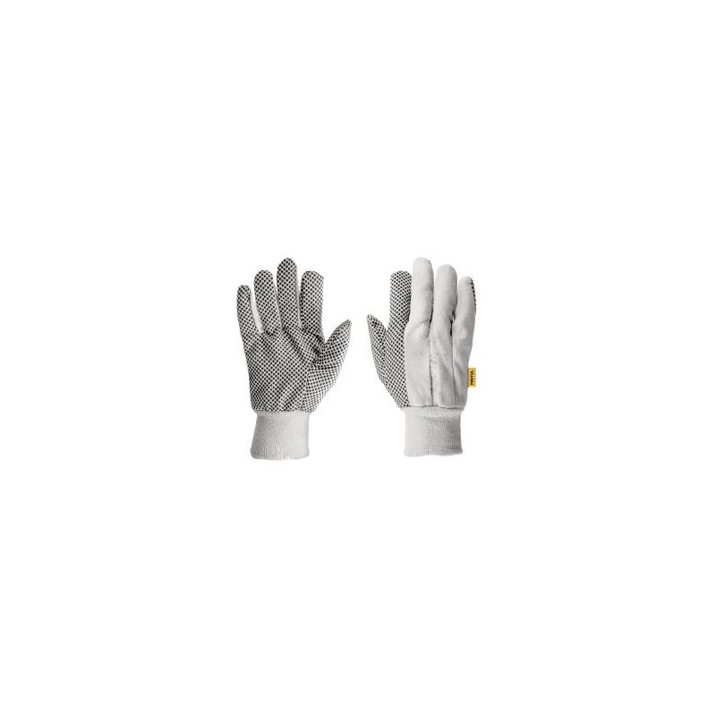 Guantes de seguridad y trabajo Pretul de algodón con puntos PVC en palma unitalla Mod. GU-455