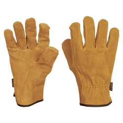 Guantes de seguridad y trabajo Truper de carnaza puños ajustados