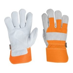 Guantes de seguridad y trabajo Truper de carnaza y loneta unitalla Mod. GU-235